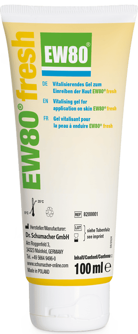 Foto der 100 ml-Tube von EW 80 fresh, dem vitalisierenden Gel zum Einreiben der Haut